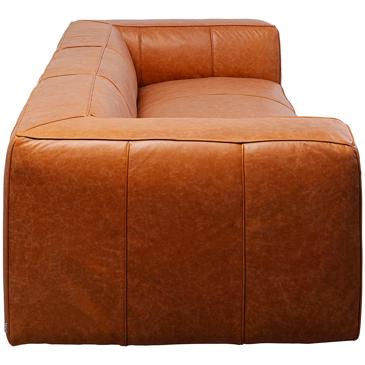 Cubetto Smart Light Brown Leather Sofa