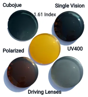 Cubojue 1.61 Index Single Vision Polarized Driving Lenses