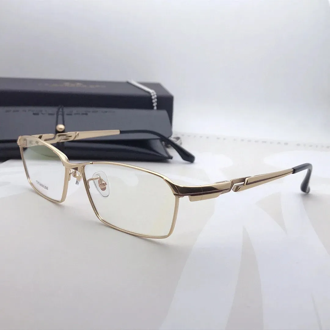 Cubojue Mens Full Rim Square Titanium Reading Glasses A6149