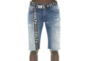 CULT OF INDIVIDUALITY "ROCKER" SHORT STRETCH w/ BELT IN DUNE