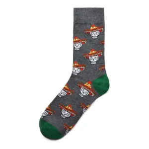 Cultural Socks Mexican Sombrero Skull