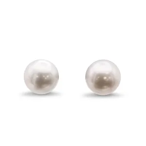 Cultured Akoya Pearl Studs - 18ct White Gold