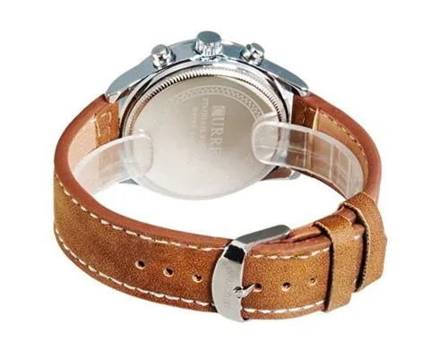 CURREN Racer Stylish Matte Leather Band Men Wrist Watch