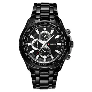 CURREN Watches Men,Sports Waterproof Stainless Steel Quartz Wrist Watch for Men and Boys