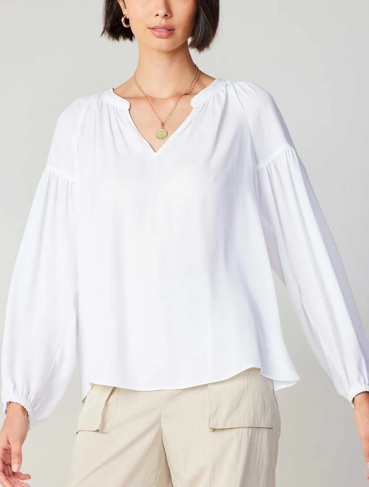 Current Air Split Neck Blouse