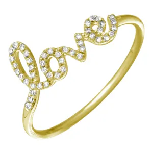 Cursive Love Diamond Ring