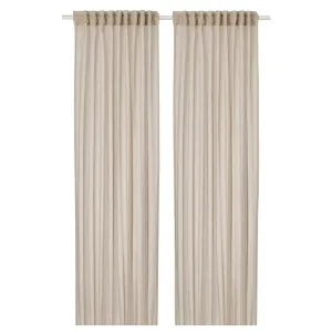 Curtains Ikea Hallebracka 145X250 2 pcs, light beige