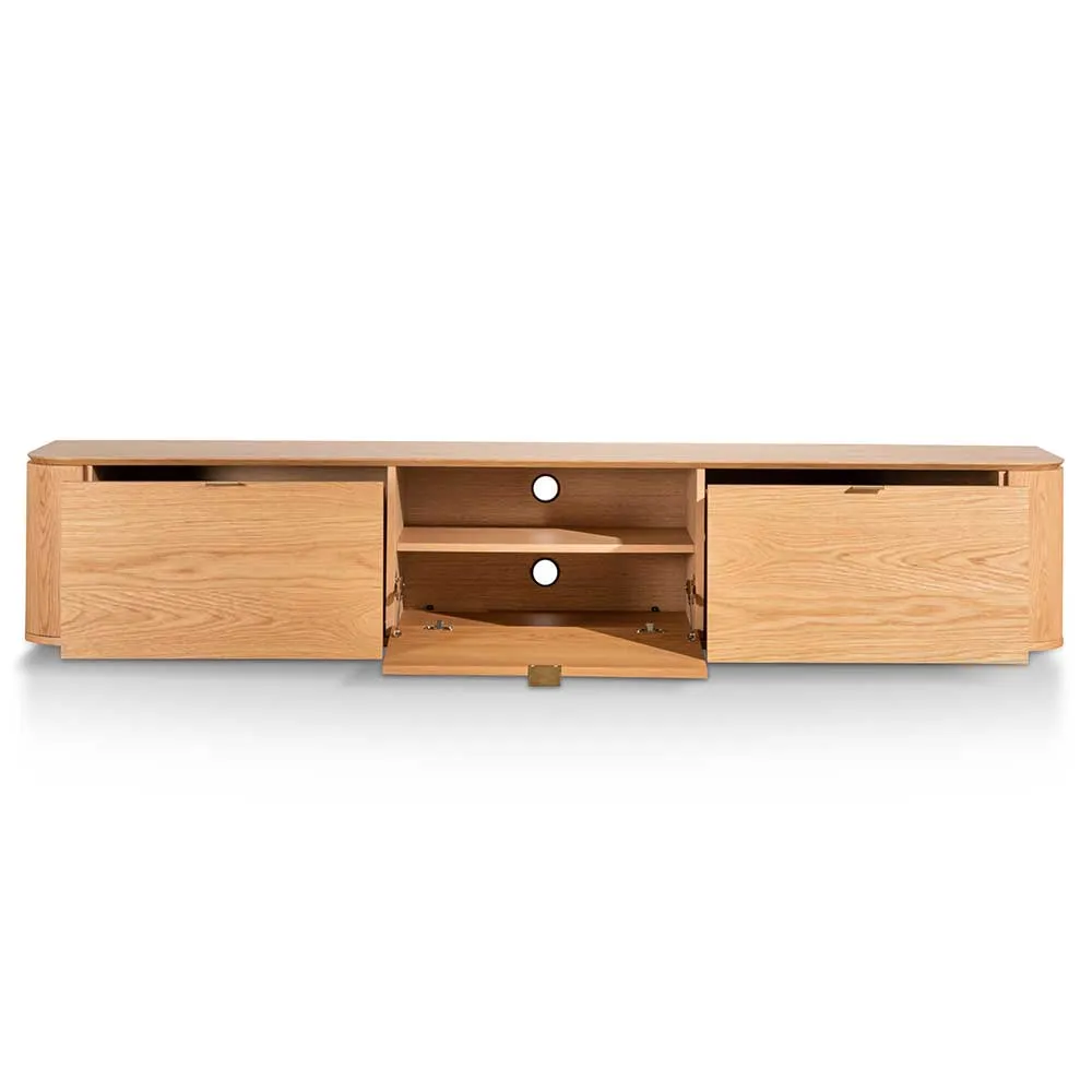 Curve 2.4 TV Entertainment Unit - Natural Oak