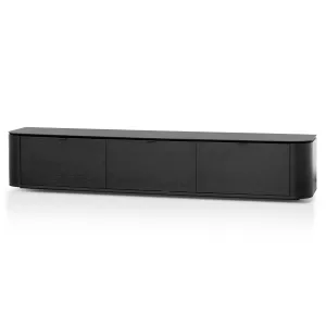 Curve 2.4m TV Entertainment Unit - Black Oak