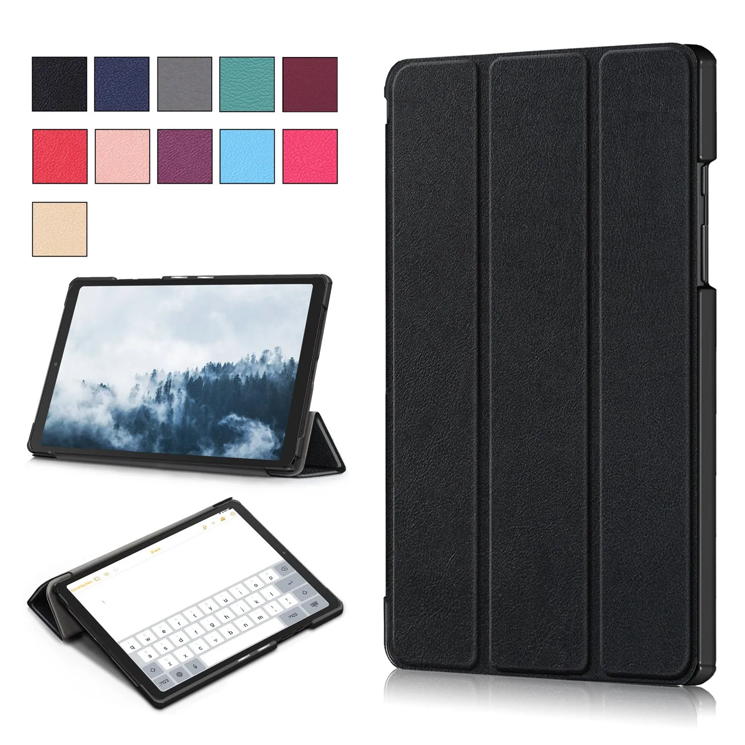 Custer tri-fold  flat leather case is suitable for Samsung  Tab A7 T500/T505/T507 case