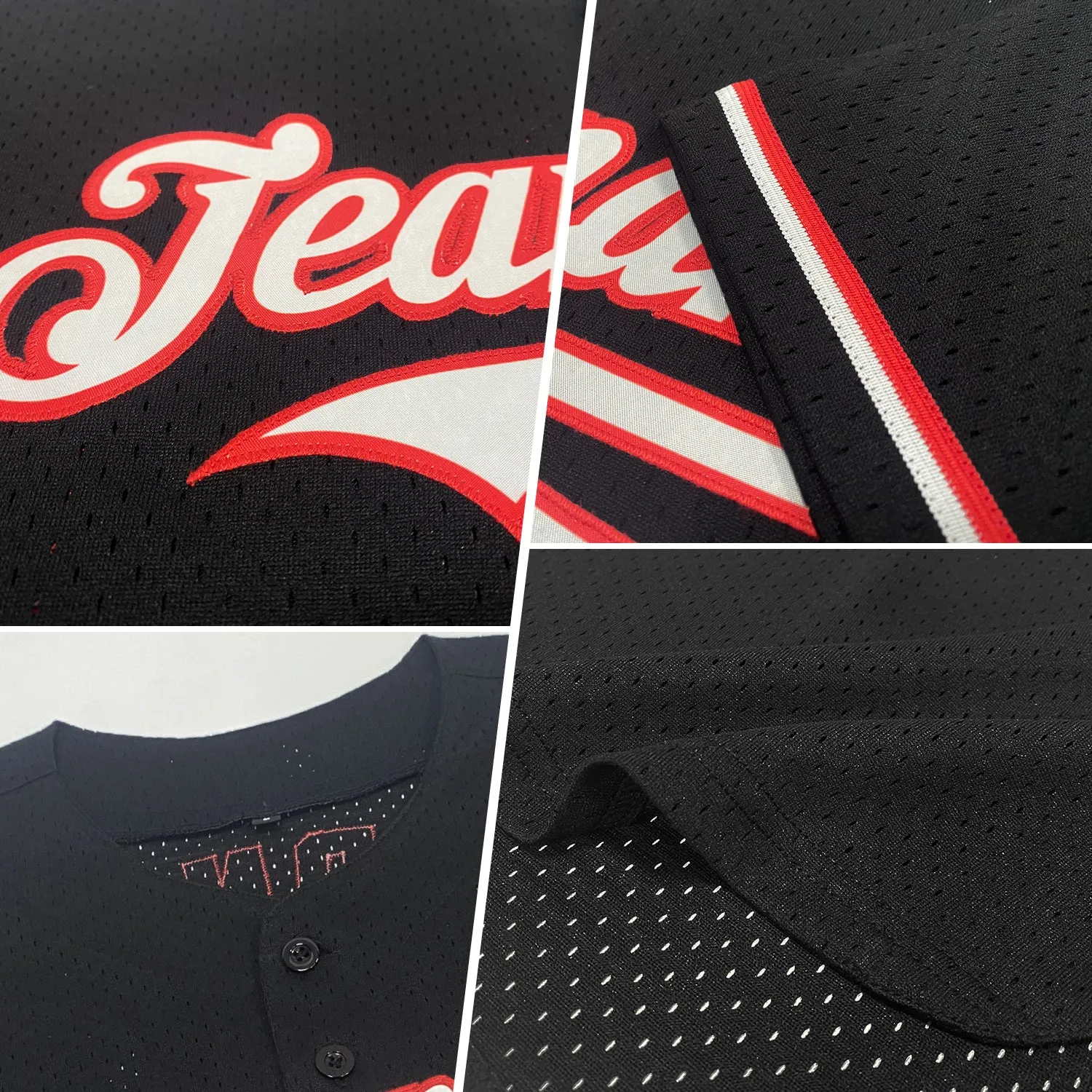 Custom Black Medium Pink-Pink Mesh Authentic Throwback Baseball Jersey