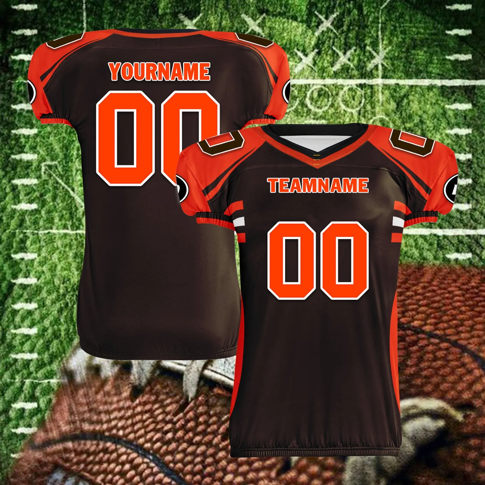 Custom Black Orange Ohio High-Performance American Football Jersey FBJ06-D023001-8