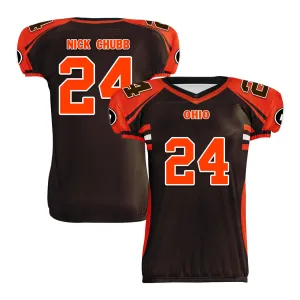 Custom Black Orange Ohio High-Performance American Football Jersey FBJ06-D023001-8