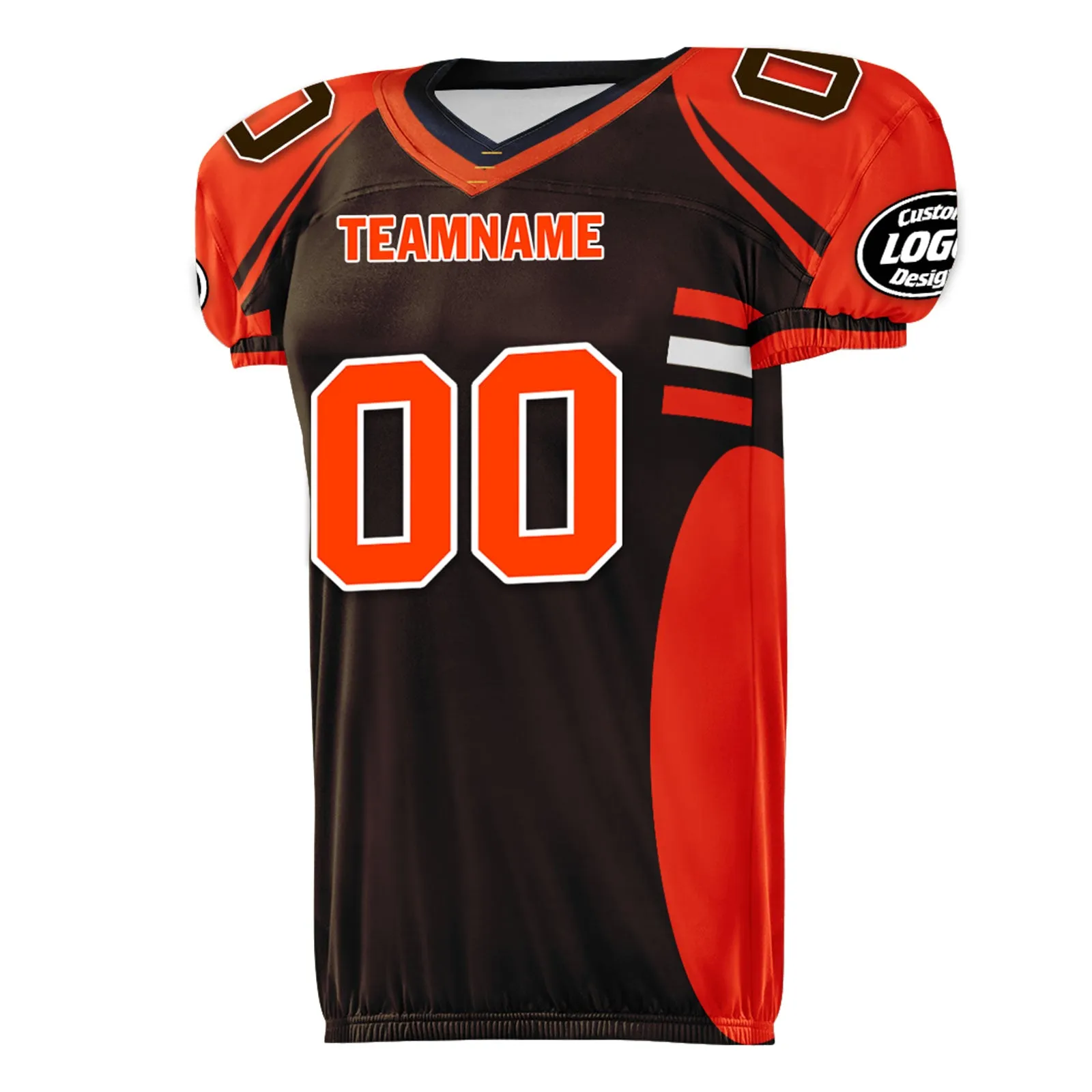 Custom Black Orange Ohio High-Performance American Football Jersey FBJ06-D023001-8