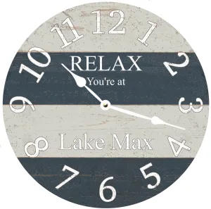 Custom Blue and Gray Wall Clock