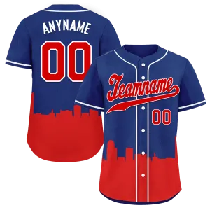 Custom Blue Red City Edition Personalized Authentic Baseball Jersey BSBJ01-D017136