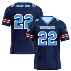 Custom Blue Tennessee Personalized Authentic Football Jersey FBJ02-D025033-32