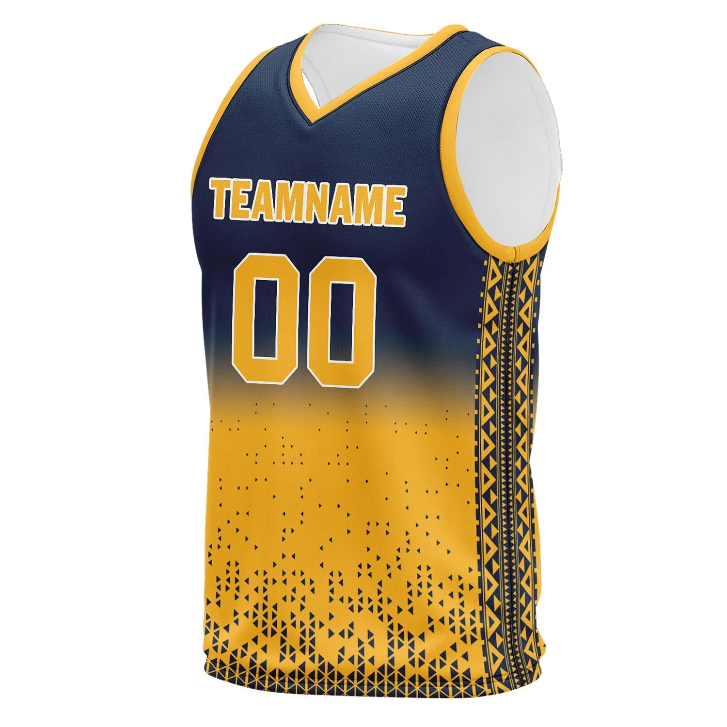 Custom Blue Yellow Fade Fashion Sports Uniform Basketball Jersey BBJ01-D020102-6