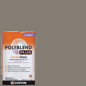 Custom Building Products Polyblend Plus Indoor and Outdoor Natural Gray Sanded Grout 25 lb