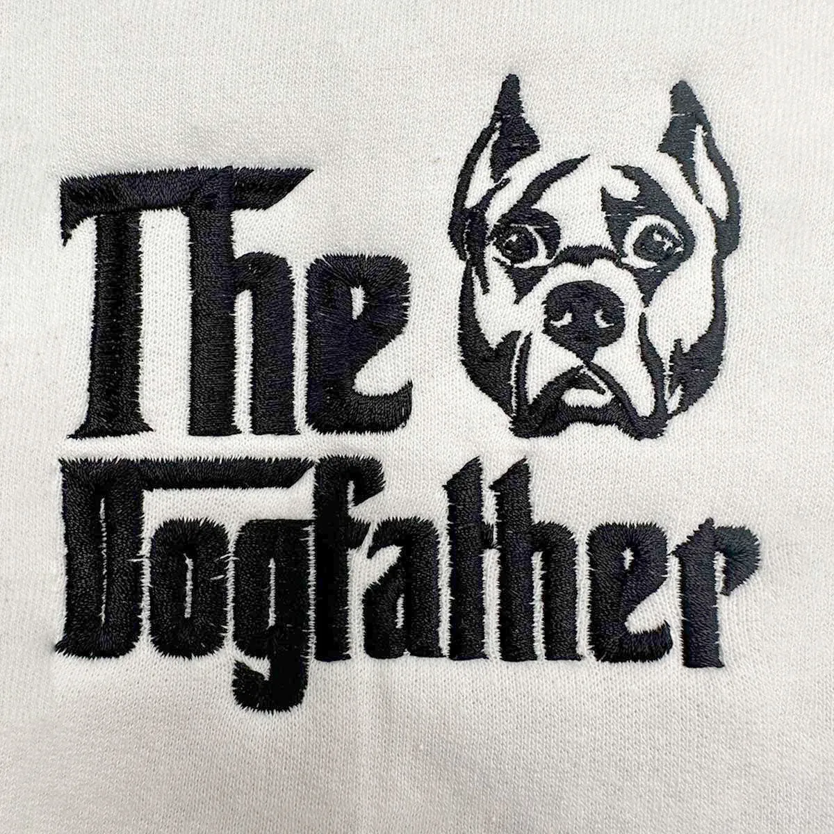 Custom Cane Corso Dog Dad Sweatshirt Embroidered Collar, Personalized The DogFather Sweatshirt Cane Corso, Cane Corso Gifts Dog Lovers