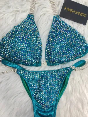 Custom Competition Bikinis Isa Teal