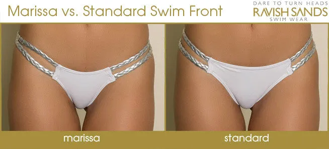 Custom Criss Cross Flip Its top with band bottom (nude/tan/bronze)