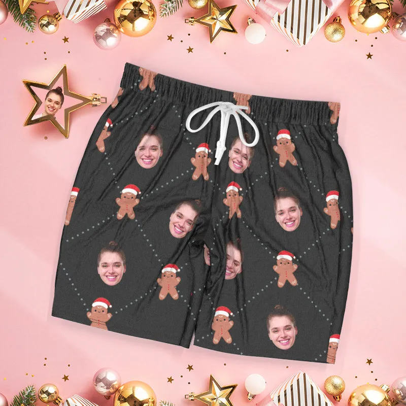 Custom Face Pajamas Christmas Pajamas Cute Gingerbread Pajamas