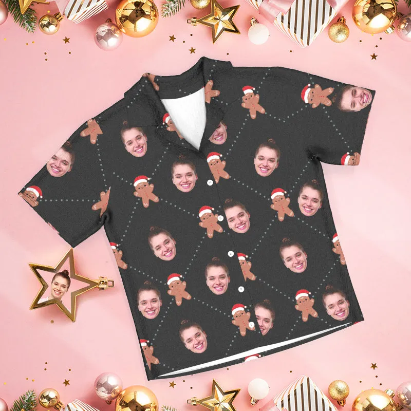 Custom Face Pajamas Christmas Pajamas Cute Gingerbread Pajamas