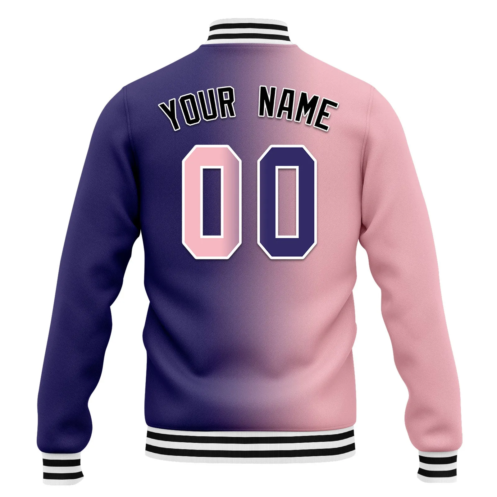 Custom Gradient Fashion Jacket Bomber Full-Snap Varsity Letterman Personalized Jacket FZ005-D028015-19