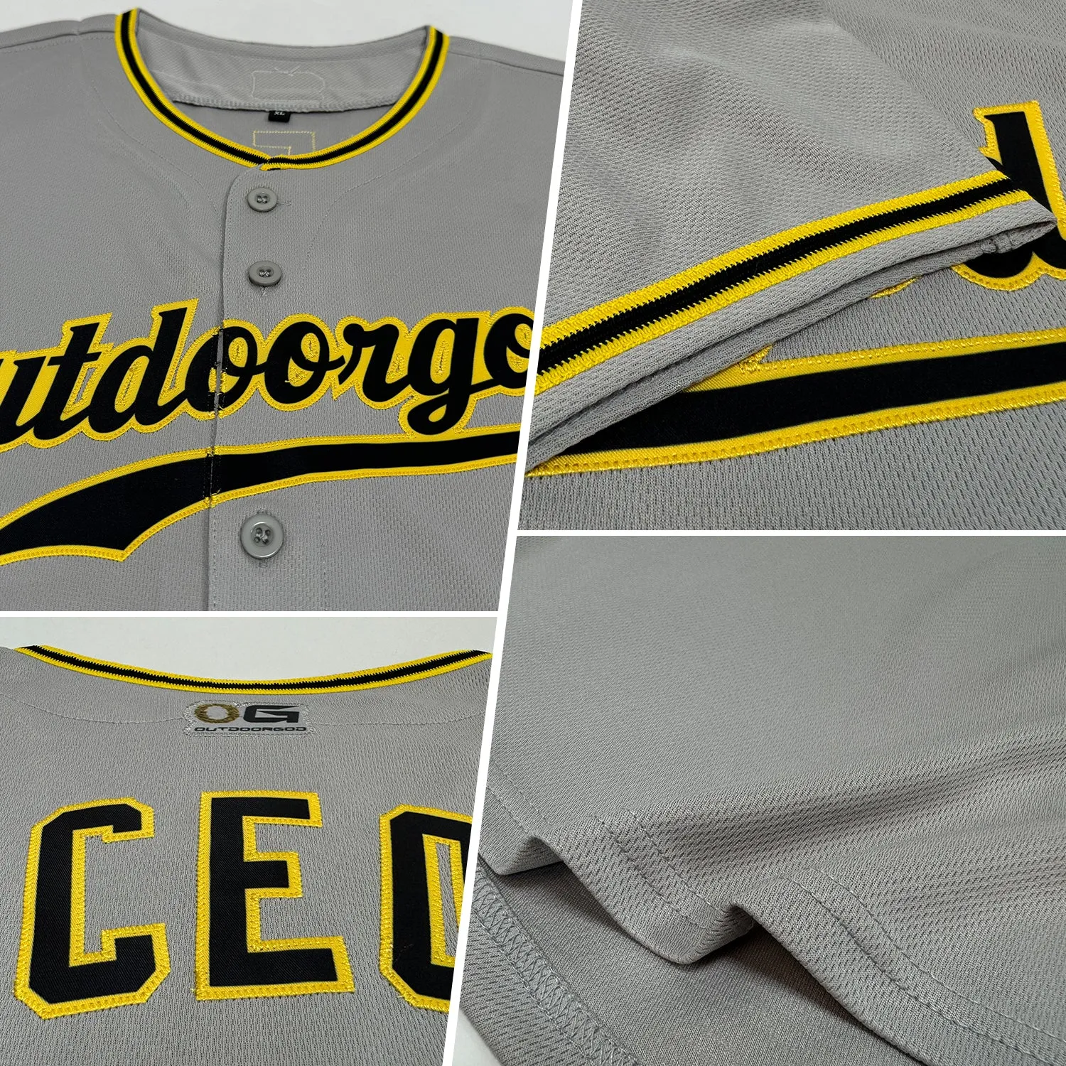 Custom Gray Black-Gold Authentic Sleeveless Baseball Jersey