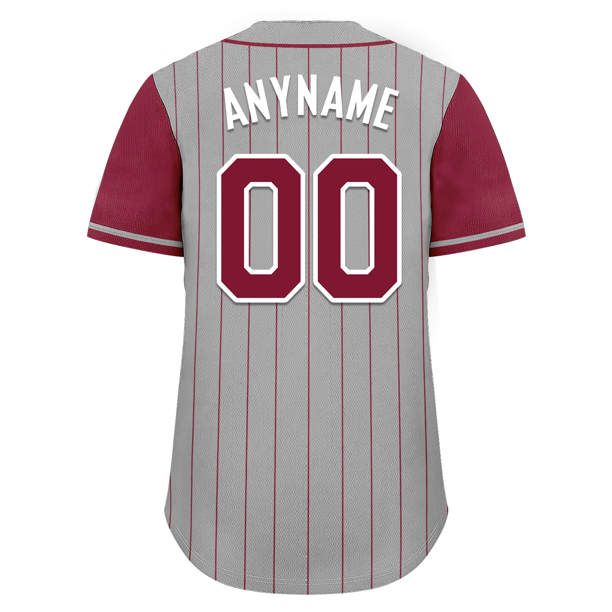 Custom Gray Red Stripe Fashion Personalized Authentic Baseball Jersey BSBJ01-D017260