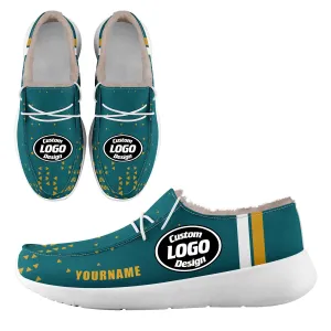 Custom Green Yellow Jacksonville Shoes Personalized Sneaker FN042-D020279-16