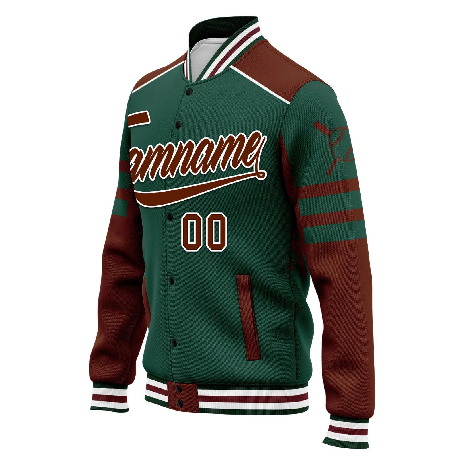 Custom Jacket Bomber Full-Snap Varsity Letterman Personalized Jacket FZ005-D023003-9