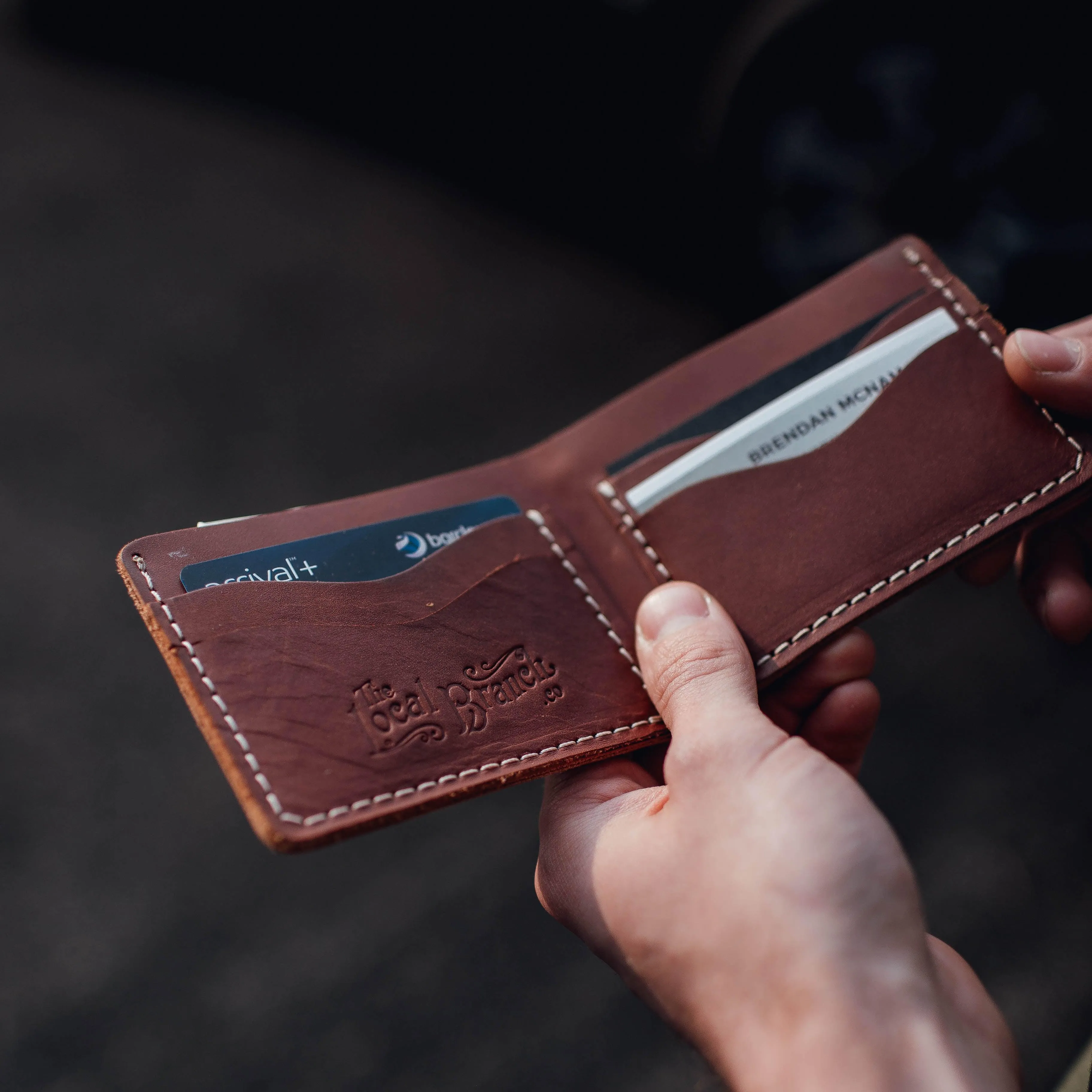 Custom Leather Bifold Wallet