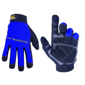 Custom Leather Craft 126L WorkRight Flex Grip Work Gloves, XC- L