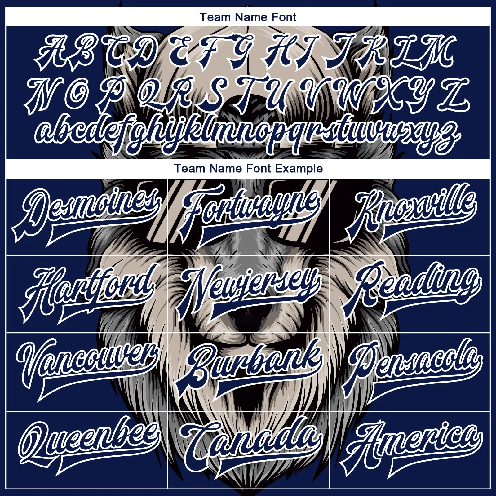 Custom Navy White-Gray Wolf 3D Pattern Design Bomber Full-Snap Varsity Letterman Jacket