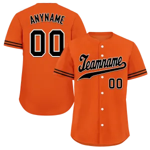 Custom Orange Black Classic Style Black Personalized Authentic Baseball Jersey BSBJ01-bd0fa0a