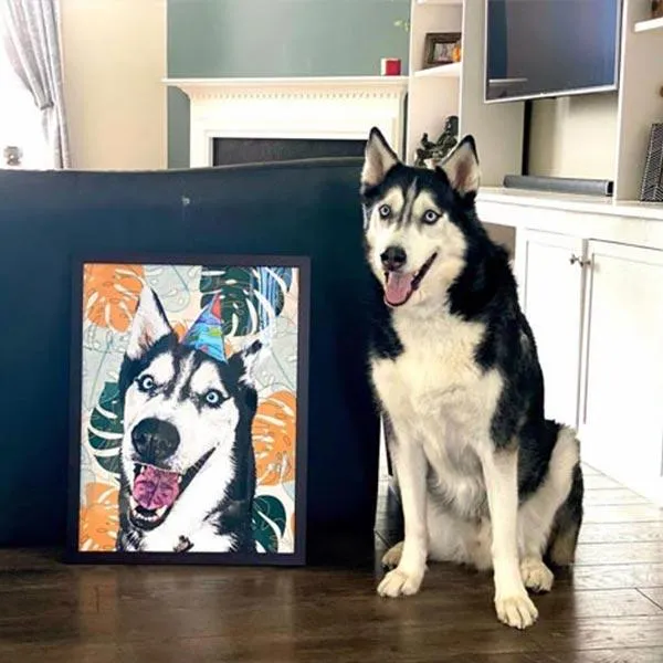 Custom Pet Art Framed Print