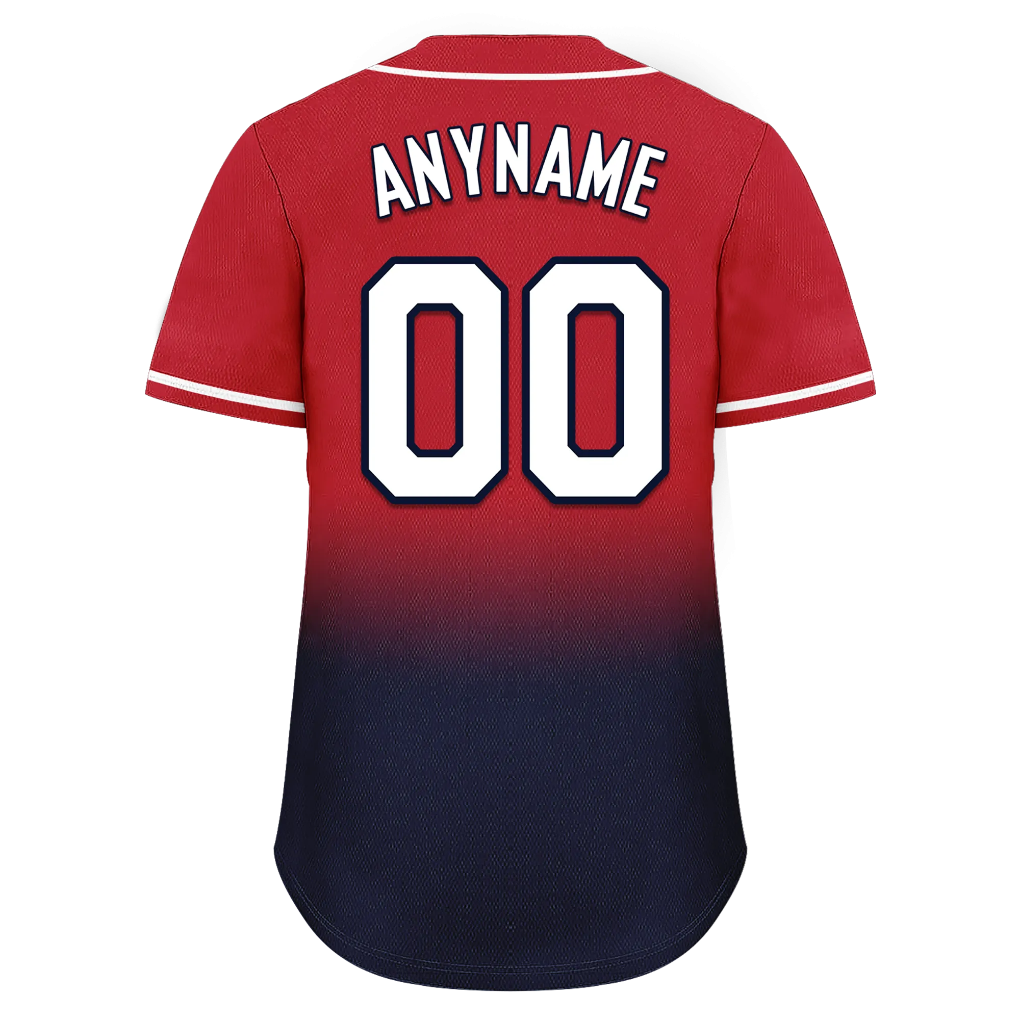 Custom Red Blue Fade Fashion Personalized Authentic Baseball Jersey BSBJ01-D0a70bc