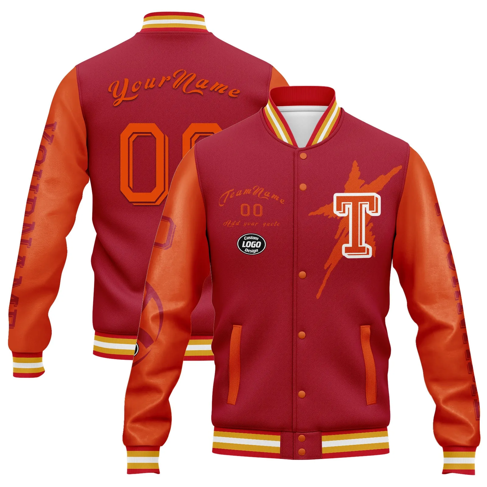 Custom Red Orange Tampa Bay Jacket and Sports Shoes Combo Offer Personalized Combo ZH-D020294-29