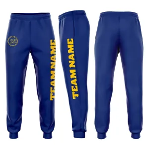 Custom Royal Gold Fleece Jogger Sweatpants