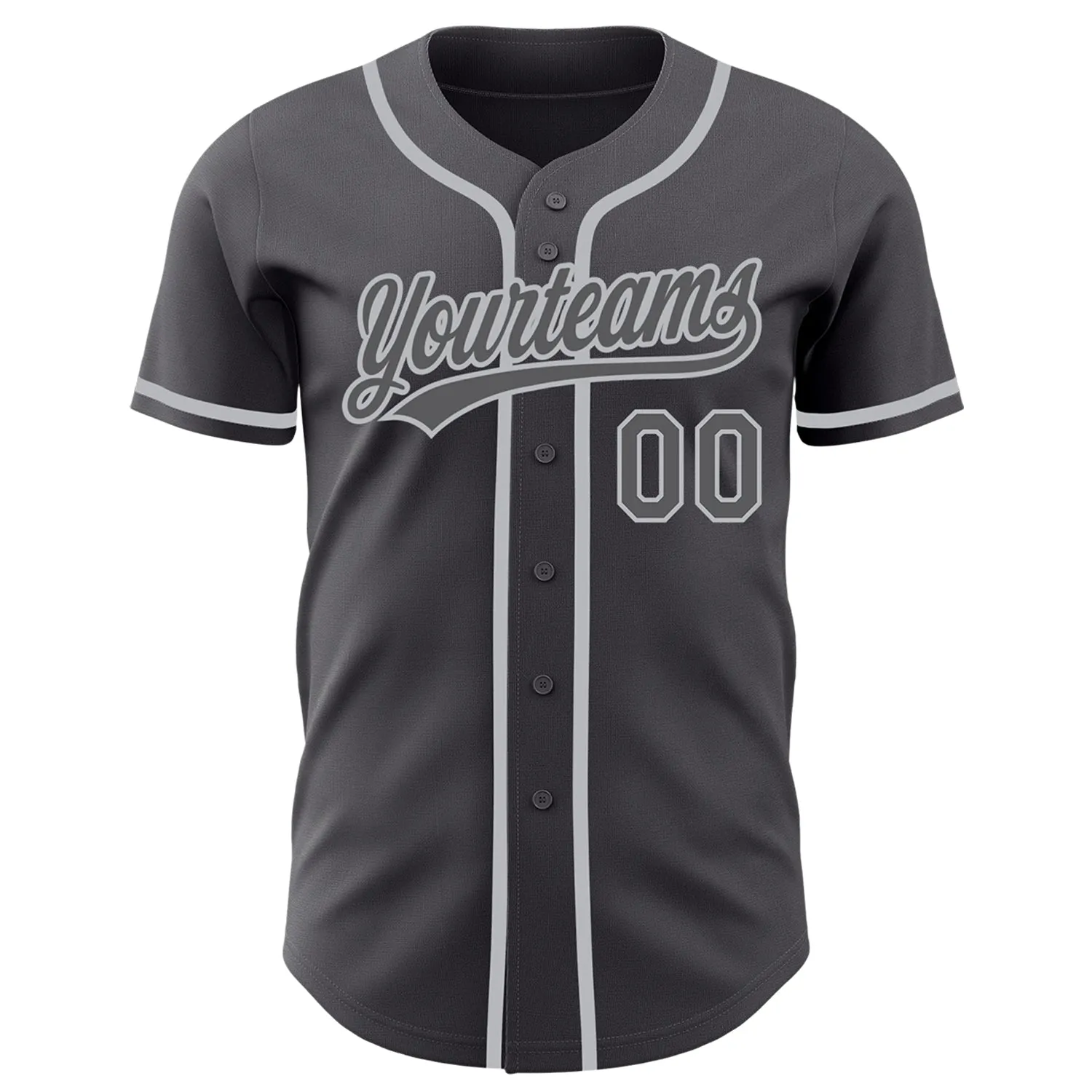 Custom Steel Gray Gray Authentic Baseball Jersey