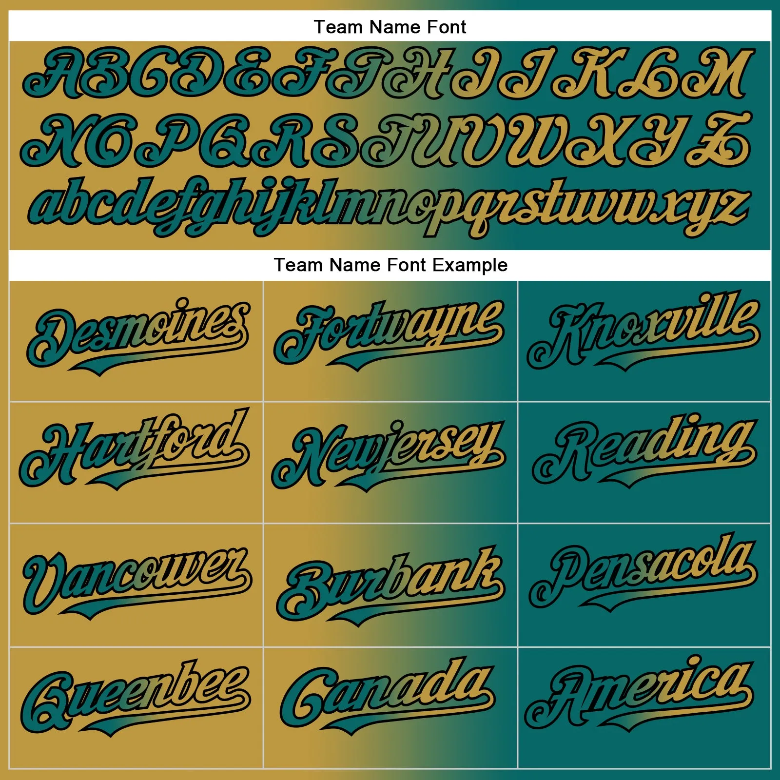 Custom Teal Old Gold-Black Authentic Gradient Fashion Baseball Jersey