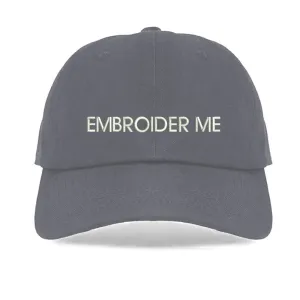 Custom Text Embroidered Chino Cap