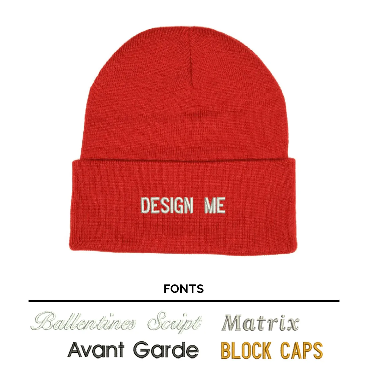 Custom Text Embroidered Toque