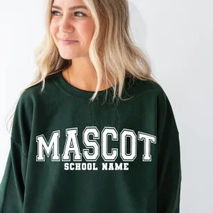 Custom Varsity Print Crewneck Sweatshirt