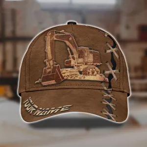 Custom With Name Cool Excavator Heavy Equipment Custom Classic Hat Cap