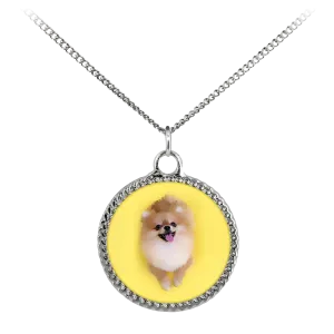 Customizable Pomeranian Photo Necklace - Create Your Own Personalized Necklace