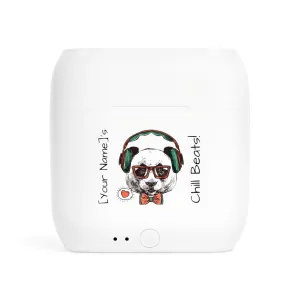 Customizable Wireless Earbuds - Chill Beast Panda Customizable Name