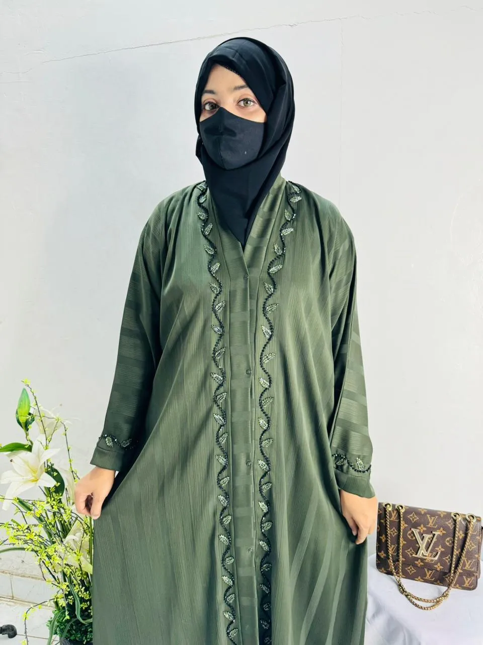 Cutdana Work Abaya Design 4